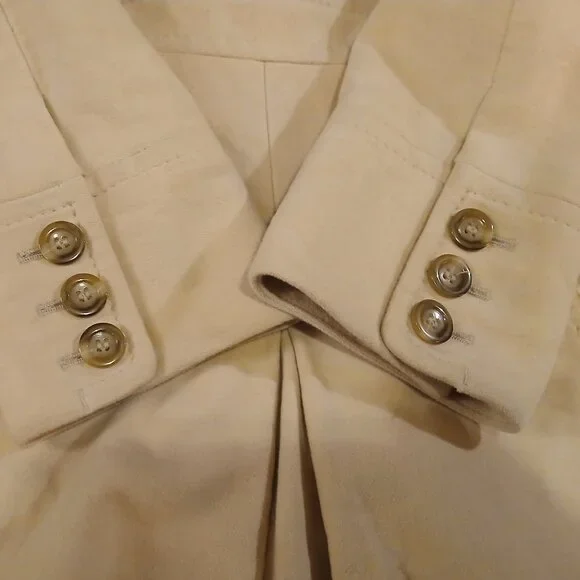 ANN TAYLOR Golden Tan/Cream Single-Breast Peacoat XSP - EUC - Picture 5 of 14